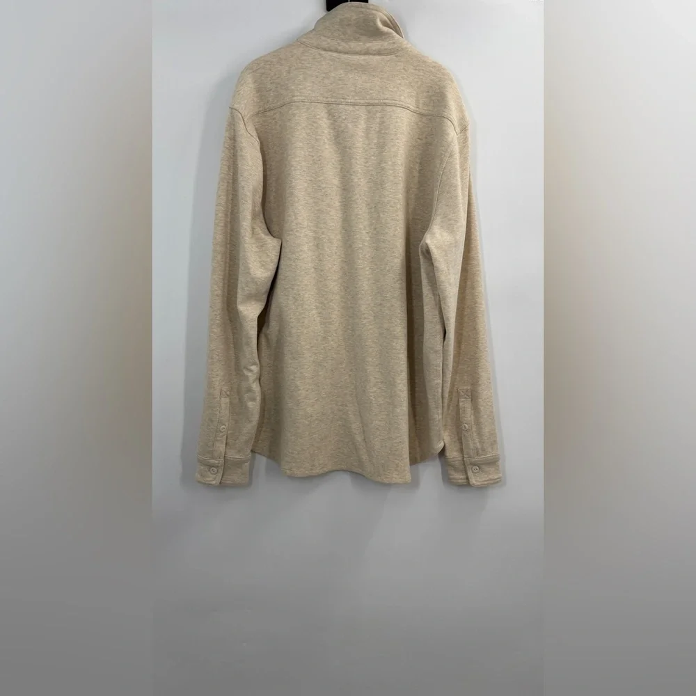 J.Crew Seaboard soft-knit shirt in heather ecru